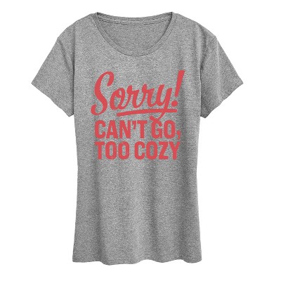 Women's - Instant Message - Cant Go Too Cozy Short Sleeve Graphic T-Shirt