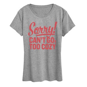 Women's - Instant Message - Cant Go Too Cozy Short Sleeve Graphic T-Shirt - 1 of 4
