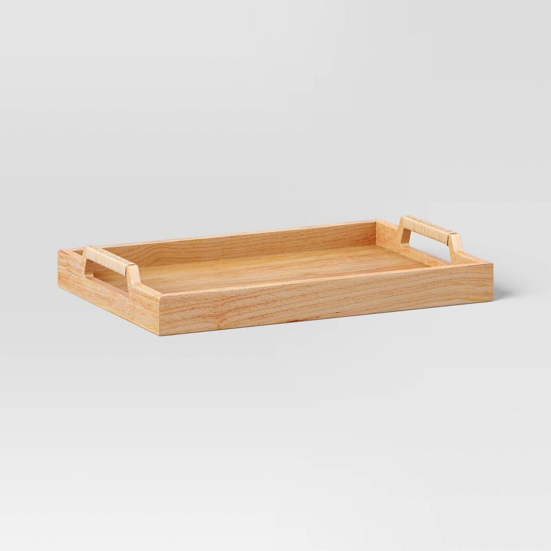 Decorative Wood Tray - Threshold™, 1 of 8