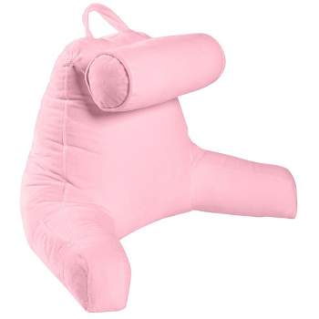 Living Health Products J-12-Pink Microsuede Bedrest Pillow - Pink - Reading  Pillow