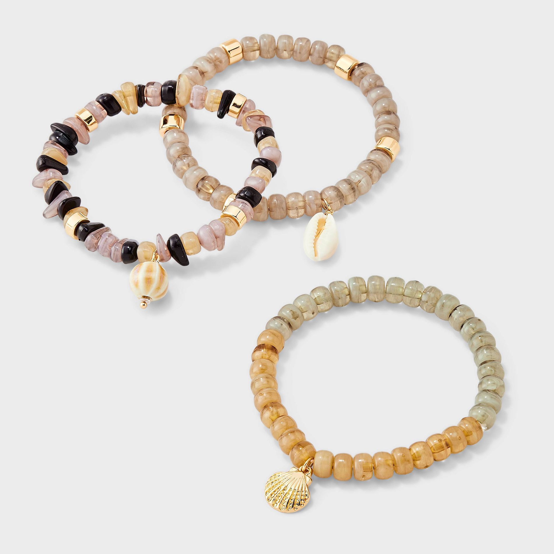 Beaded Stretch Bracelet 3pc Set - Universal Thread™ Multicolor