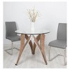 LumiSource Set of 2 Foster Contemporary Dining Chair Stainless Steel/Gray: Upholstered, Steel Frame, Floor Protectors - 2 of 4