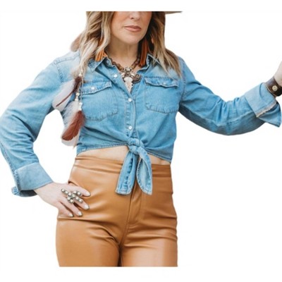 front tie button down shirt ms m's shop white l