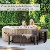 Intex 28514E 2 Medium PureSpa Accessories Benches, Compatible w/ 4 Person Spas, Combines to Create A Larger Bench, Flat Storage, 350 Pound Capacity - 3 of 4
