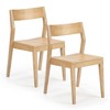 Plank+Beam Modern Dining Chair Set of 2, Solid Wood Chairs for Kitchen, Office, Living Room - 4 of 4