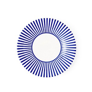 Spode Blue Italian 7-Inch Narrow Side Plate with Stripe Border - Porcelain Serving Plate - Eastern Inspired Pattern - Microwave & Dishwasher Safe - 1 of 4