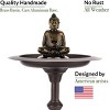 Good Directions 36" Buddha Bird Bath Pedestal - Bronze - 2 of 4