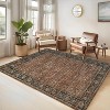 Floral Kitchen Rug – Washable, Non-Slip, Low Pile, Distressed Print Runner for Hallway, Bathroom, Laundry - 2 of 4