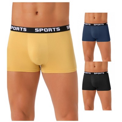 INSPIRE CHIC Men's 3 Pack Short Leg Stretch Underwear Boxer Briefs