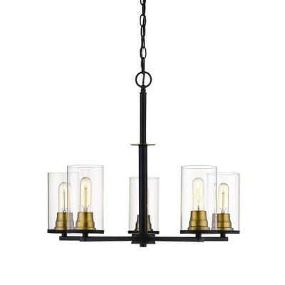 Millennium Lighting Burbank 5 - Light Chandelier in  Matte Black/Heirloom Bronze