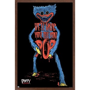 Trends International Poppy Playtime - Huggy Wuggy Hug Framed Wall Poster Prints - 1 of 4