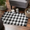 Design Imports Buffalo Check Chindi - Black & White - 26 X 40 In - 4 of 4