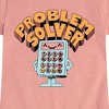 Girls' - Instant Message - Problem Solver Fitted Short Sleeve Graphic T-Shirt - 2 of 4