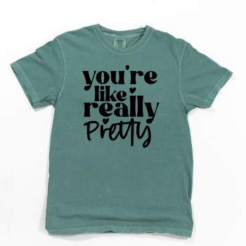 Simply Sage Market Women's You're Like Really Pretty Hearts Short Sleeve Garment Dyed Tee