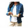 Women's Stretch Denim Moto Jacket - habitat - 3 of 4
