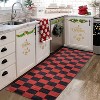 TackView Christmas Geometric Plaid Rug, Non-Slip Hallway Rugs, Washable Low Pile Carpet, Indoor Floor Mats for Laundry - 3 of 4
