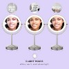 Lighted Makeup Mirror, Double-Sided LED Vanity Mirror with 1X/10X Magnification, 3 Light Settings, 3 Modes, 360° Rotation - 3 of 4