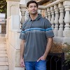 Gioberti Men's Multiple Stripe Polo Shirt - Short Sleeve Yarn Dye - 4 of 4