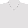 Black Bow Jewelry 1.25mm 10k White Gold Solid Spiga Chain Necklaces - 2 of 4