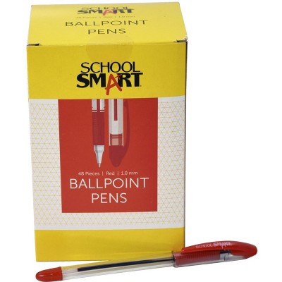 School Smart Red Ballpoint Pen, pk of 48