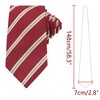 INSPIRE CHIC Men's Stripe Self-Tied Skinny Silk Slim Necktie for Graduation Wedding Party Uniforms 1Pc - 2 of 4