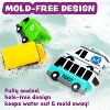 6-Pack Vehicle Bath Toys, Sealed No-Hole Mold-Free City Car Set for Bathtub Play - 4 of 4