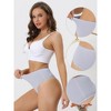 Allegra K Women's High Waist Tummy Control Stretch T-back Breathable Comfortable Thongs - 3 of 4