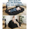 3 in 1 Folding Sofa Bed, Convertible Sleeper Chair with Pillow, Portable Fold Out Chair Bed, Comfy Floor Sofa with Back Support for Living Room,Beige - 4 of 4
