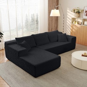 KWPZQEB 104" Cloud Modern Modular Sectional Sofawith L-Shape Chaise & Deep Seat, 3-Seater Upholstered Couches for Living Room, No Assembly - 1 of 4
