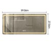 Vynxaria 59 in. H Single Bathroom Vanity Mirror in Polished Crystal Bathroom Vanity Mirror for Bathroom Wall Smart Lighted - 3 of 4