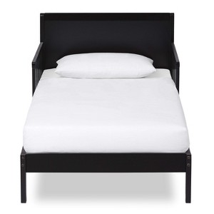 Dream On Me Brookside Toddler Bed with low-to-floor design, safety guardrails, and durable pine wood frame for a safe toddler transition - 1 of 4