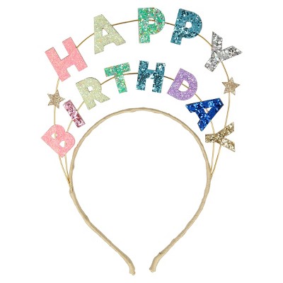 Meri Meri Happy Birthday Glitter Headband (pack Of 1) : Target