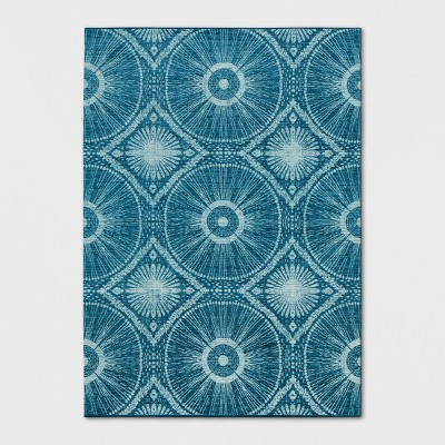 5'x7' Medallion Woven Area Rug Teal Blue - Opalhouse™