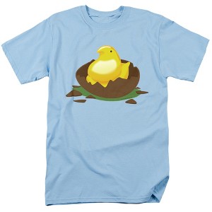 Hatching Chocolate Easter Egg Adult T-Shirt Light Blue - 1 of 4