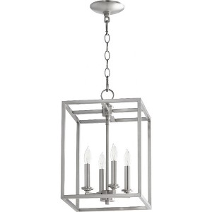 Quorum Lighting Cuboid 4 - Light Chandelier in  Satin Nickel - 1 of 1