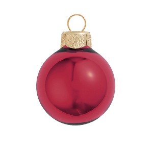 Northlight Burgundy Shiny Finish Glass Christmas Ball Ornaments 7" (180mm) - 1 of 1