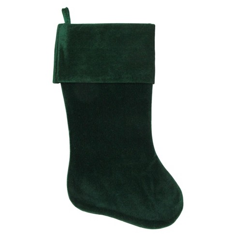 Northlight 18 Traditional Solid Green Velvet Hanging Christmas