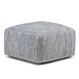 NicBex Square Pouf Ideal for Relaxing and Additional Seating Durable and Stylish Accent Furniture, Light Blue - 1 of 4