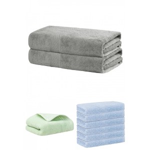 REGALWOVEN Striped Soft Absorbent Bathroom Cotton Towel Set 3 Pcs - 1 of 4