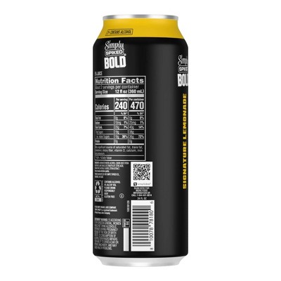 Simply Spiked Bold Lemonade Flavored Beverages - 24 fl oz Can