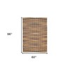 HomeRoots 5' X 8' Tan And Red Jute Geometric Flatweave Handmade Area Rug - 3 of 4
