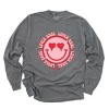 S.W.Smiley Lover Babe Smiley Face - Women's Garment Dyed Long Sleeve Graphic T-Shirt - 2 of 3