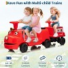 12V Ride on Train Trackless,Licensed by CHUGGINGTON Kids Train Include 1 Locomotive and 1 Carriage w/Height-Adjustable Seat - 3 of 4