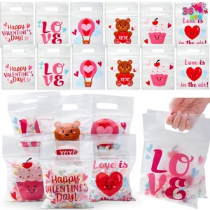Joyfy 36/48 Pcs Valentine’s Day Gift Bag with Handles, Candy Bags for Kids Party Favor, Classroom Exchange Gift Bags - 1 of 4