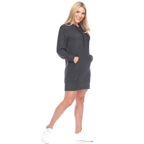 Women's Hoodie Sweatshirt Dress Charcoal Medium - White Mark : Target