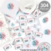 Big Dot of Happiness Baby Gender Reveal - Team Boy or Girl Party Candy Favor Sticker Kit - 304 Pieces - 2 of 4