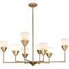 Progress Lighting Pinellas 8-Light Chandelier Softgold Finish Opal Glass Shades - 4 of 4