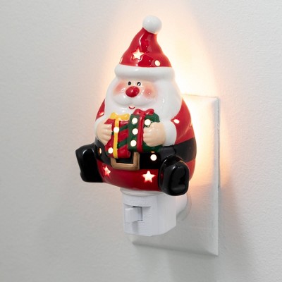 6"H Sullivans Christmas Whimsical Santa Nightlight  Multicolor