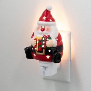 6"H Sullivans Christmas Whimsical Santa Nightlight  Multicolor - 1 of 4