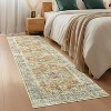 Area Rug Vintage Medallion Carpet Washable Rug Stain Resistant Throw Carpet Non Shedding Low Pile Folding Floor Cover - 3 of 4